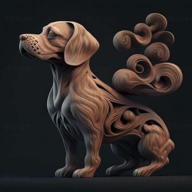 3D model Smoke dog dog (STL)